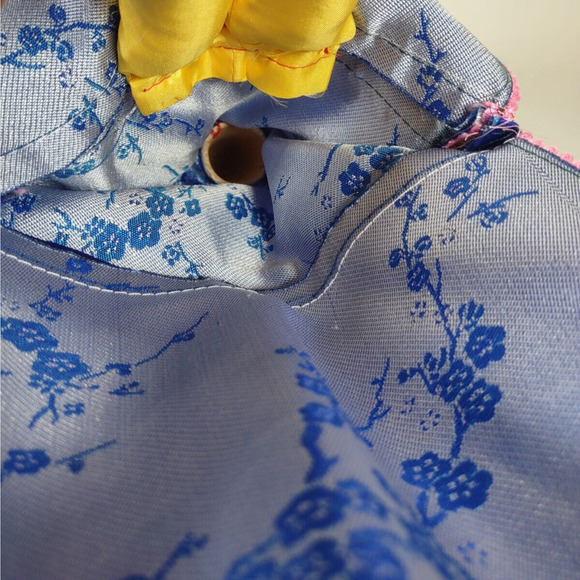 Vintage Hand Glove Puppet Male Figure In Blue With Stand - Picture 14 of 16